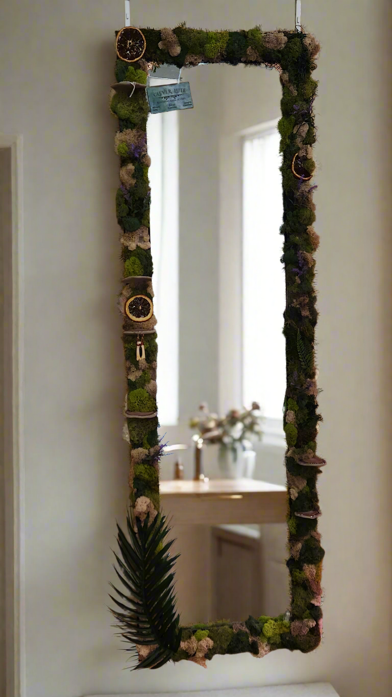 Door hanging mirror and ear ring display